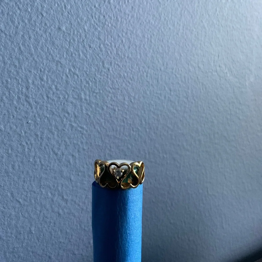 Heart Ring with a Diamond - Picture 6 of 12